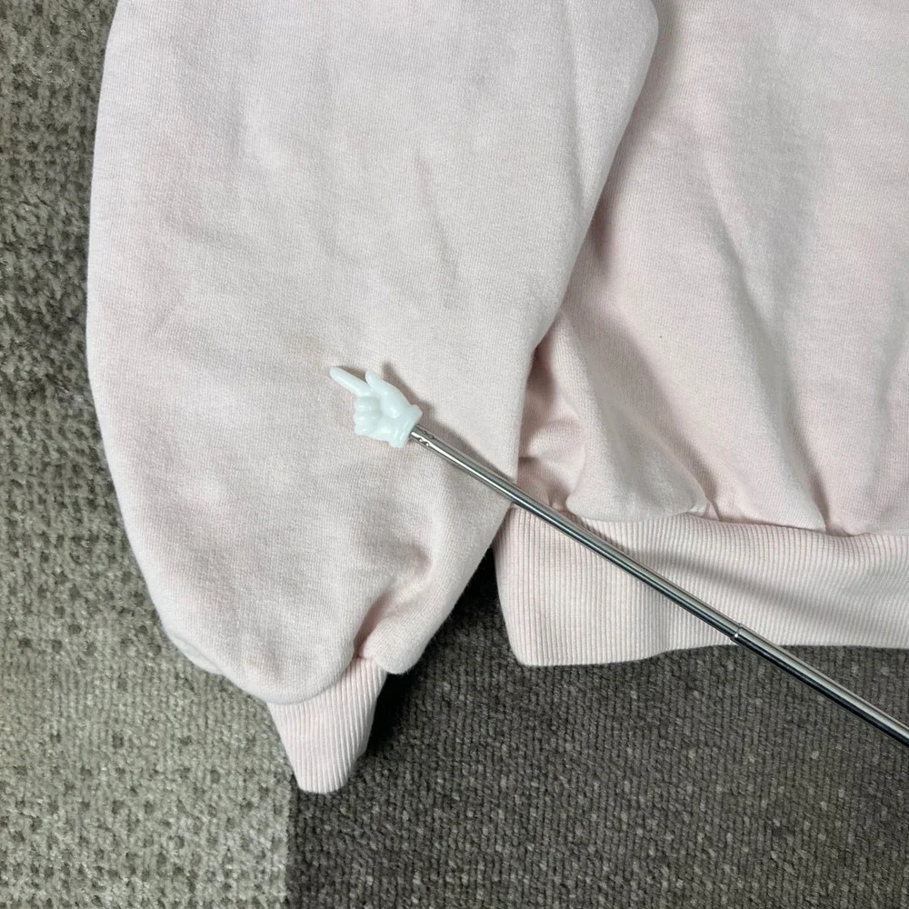 AllSaints London Girls Smallsaints Pink Ruched Sleeve Sweatshirt 7-8Y - Picture 6 of 10
